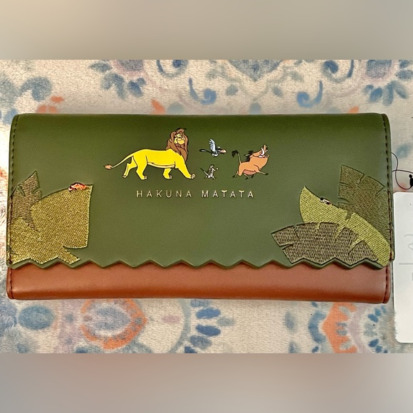 Loungefly Disney The Lion King Hakuna Matata Tri-Fold Wallet NWT - Picture 4 of 11
